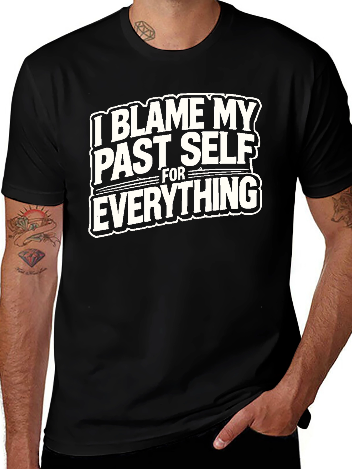 I Blame My Past Self T-Shirt - Humorous Graphic Tee