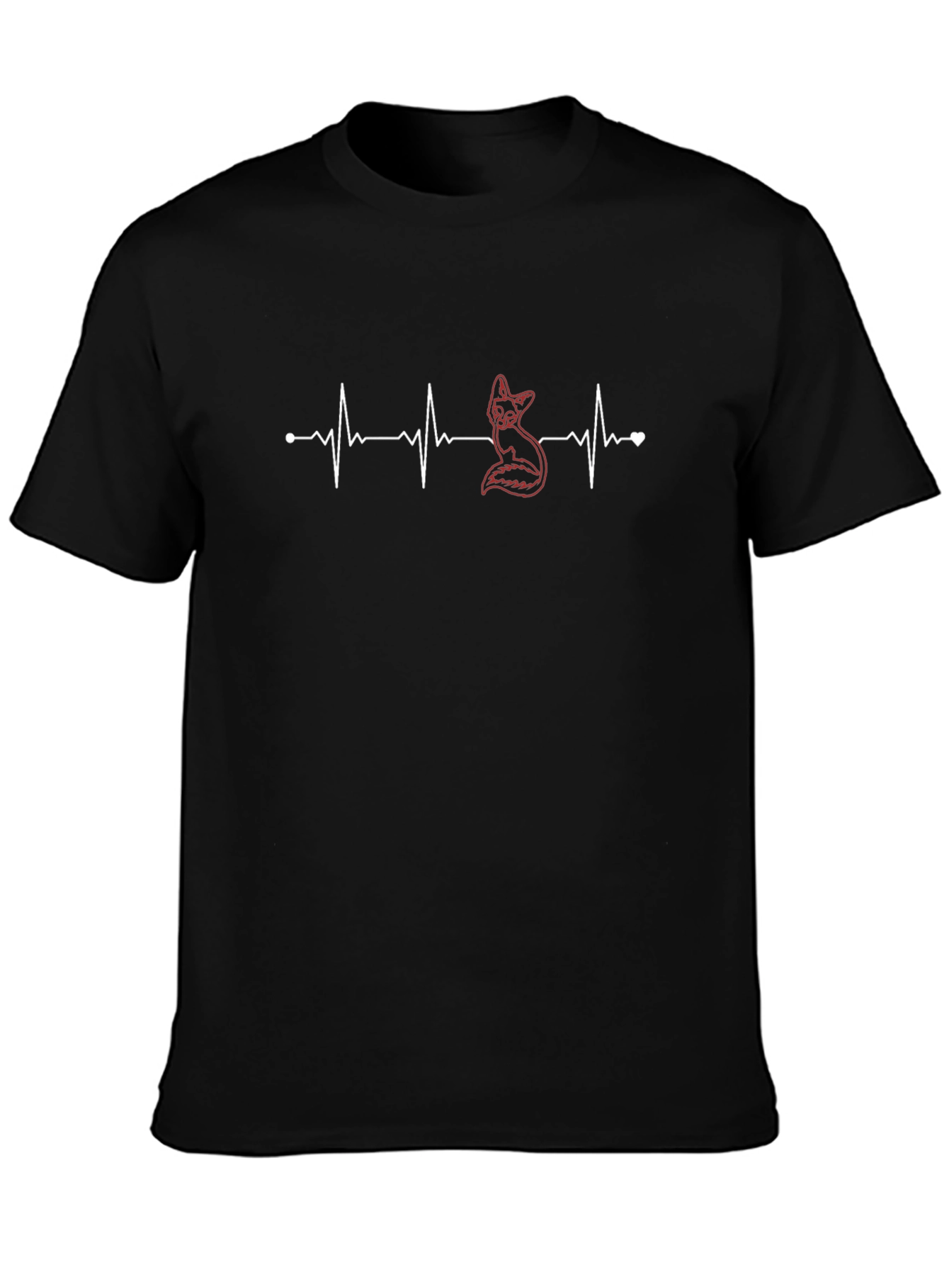 Fox Heartbeat T-Shirt - Stylish Graphic Tee