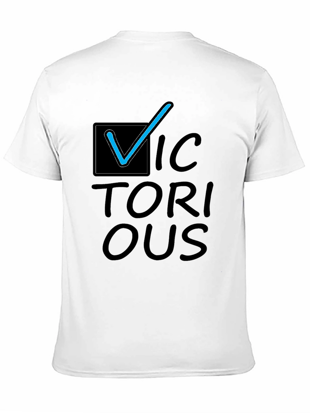Victorious Graphic Tee - Black Cotton Casual T-Shirt