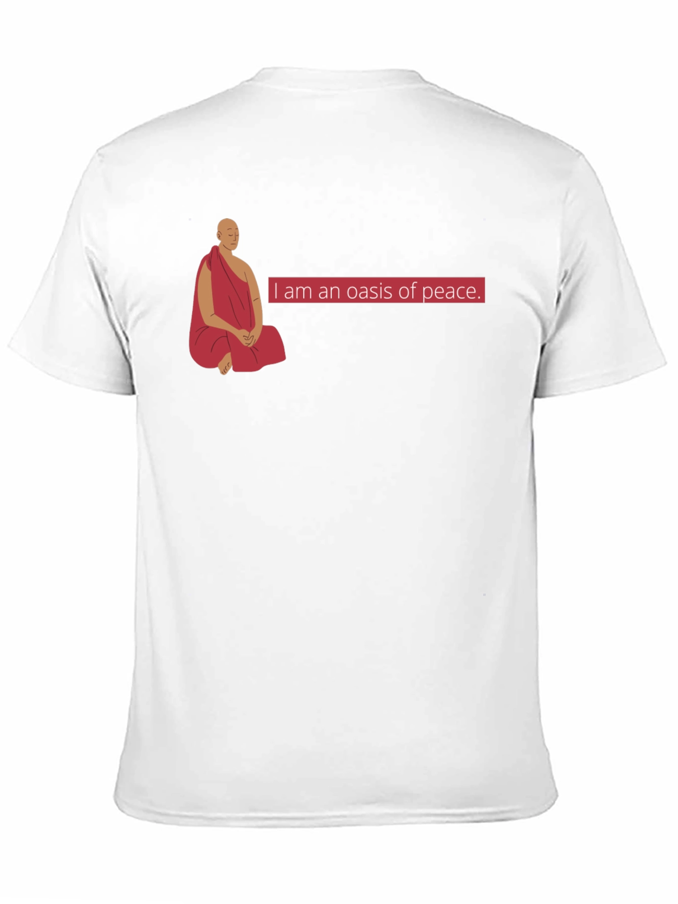 Oasis of Peace T-Shirt - Meditating Monk Design