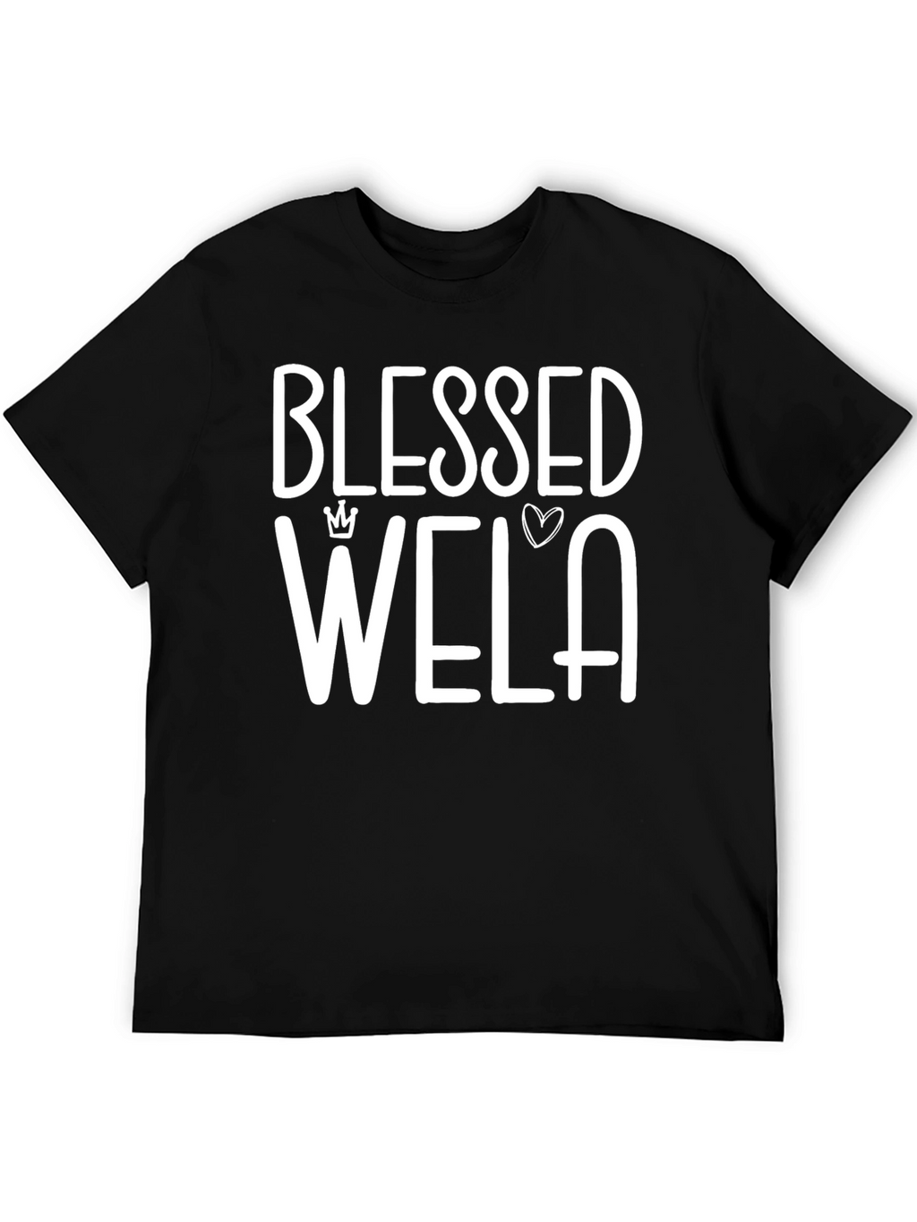 Blessed Wela Graphic Tee - Black Cotton Blend