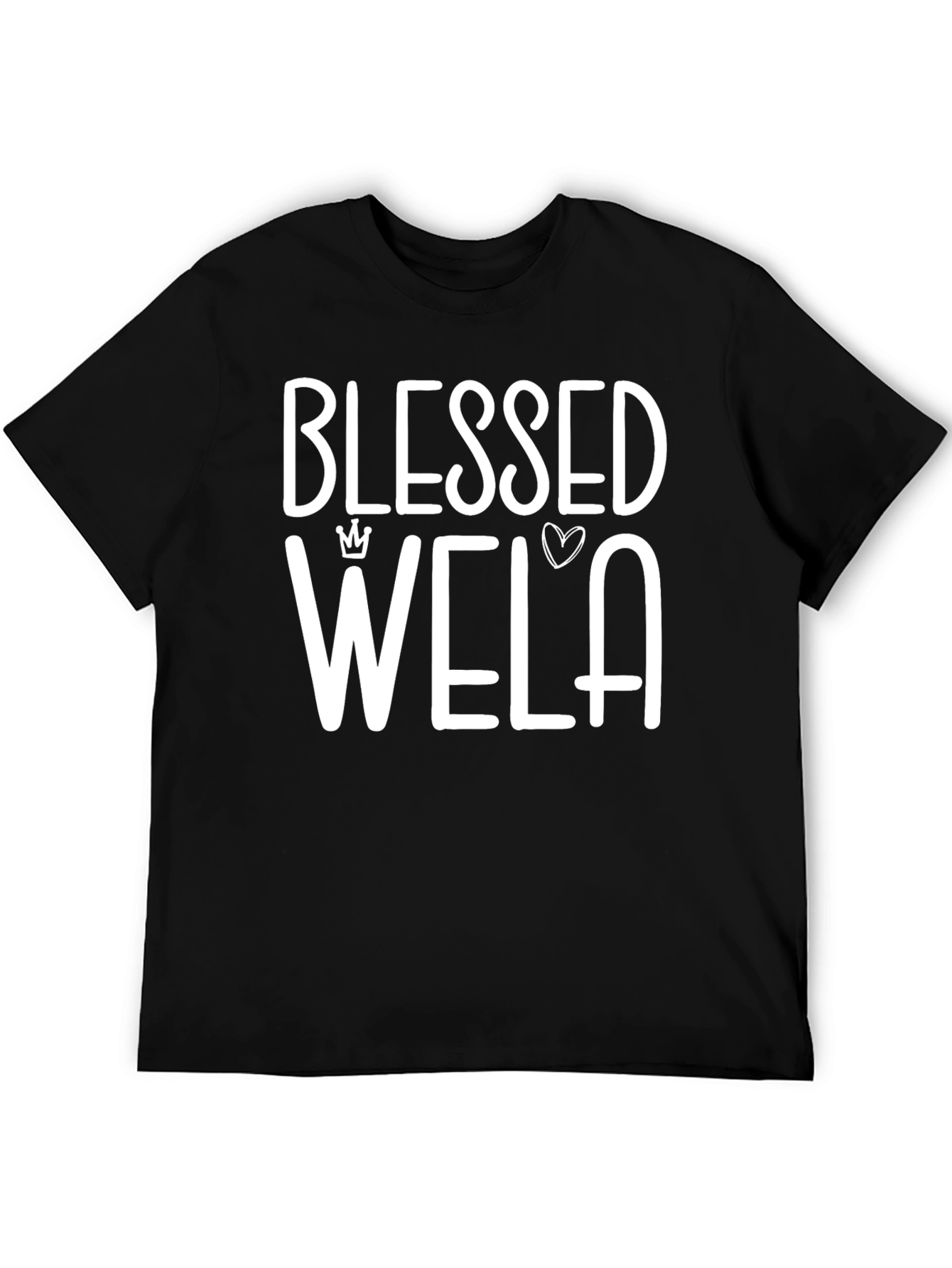Blessed Wela Graphic Tee - Black Cotton Blend