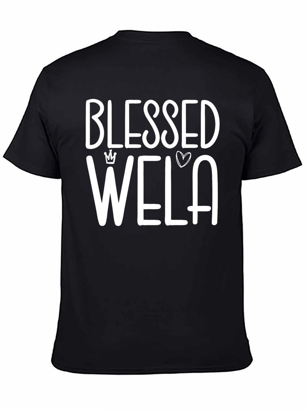 Blessed Wela Graphic Tee - Black Cotton Blend