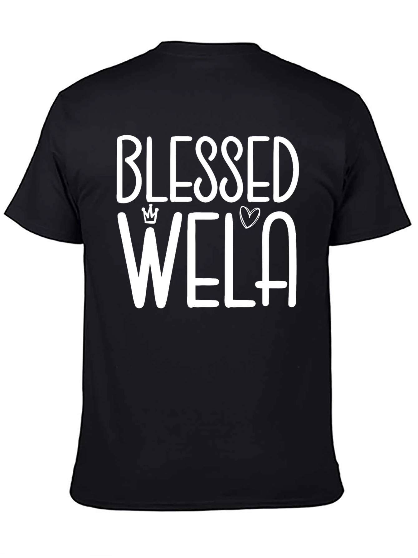 Blessed Wela Graphic Tee - Black Cotton Blend