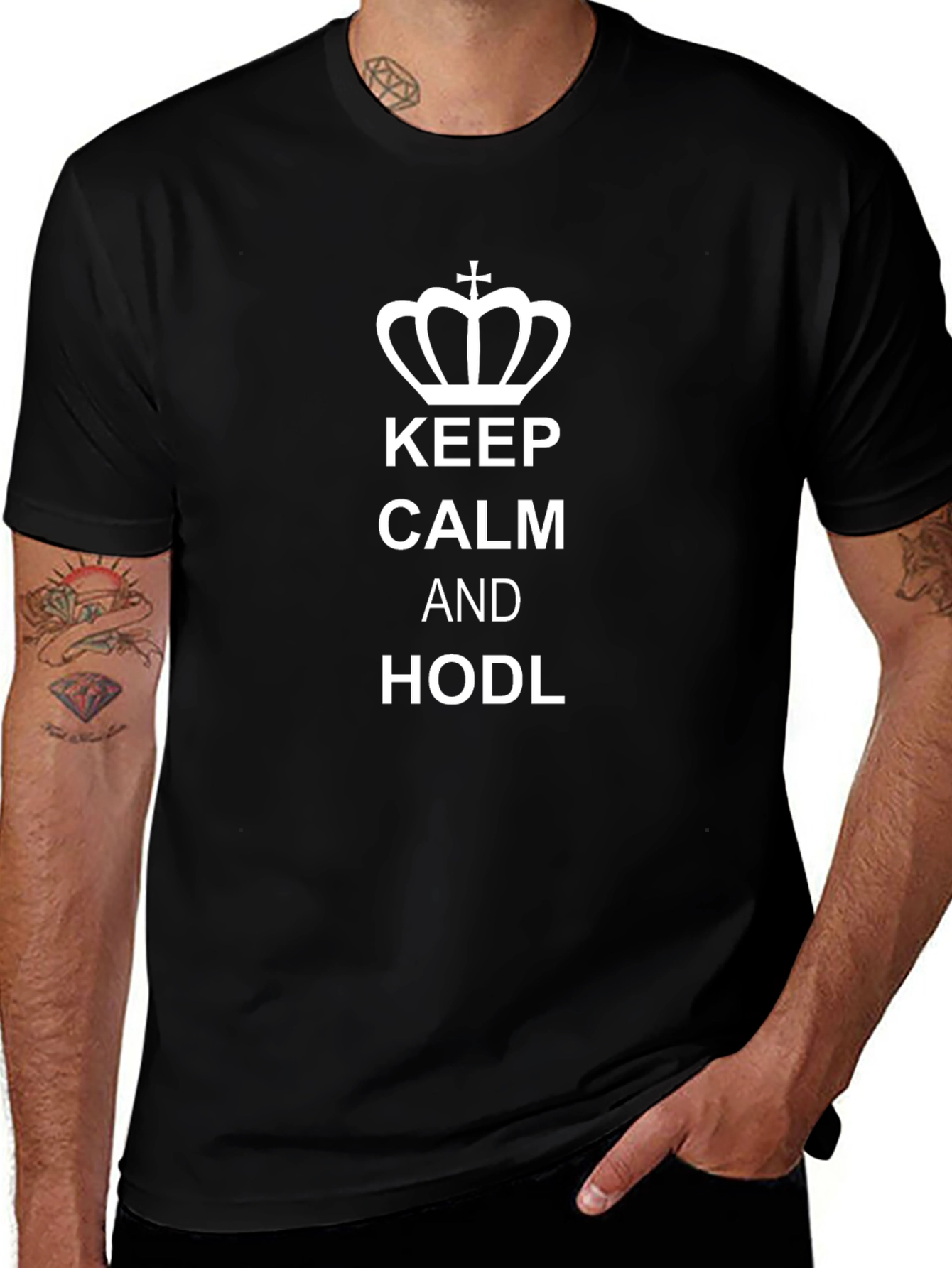 Keep Calm and HODL T-Shirt - Black