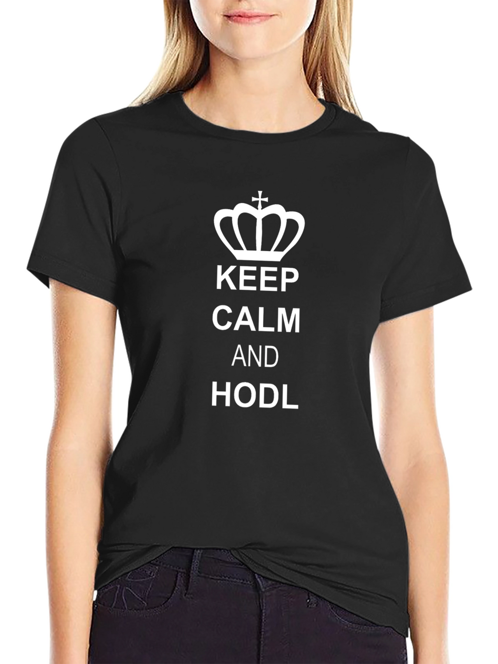 Keep Calm and HODL T-Shirt - Black