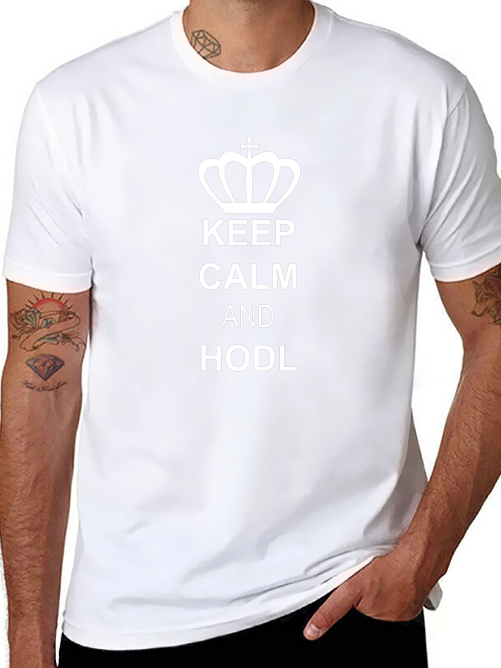Keep Calm and HODL T-Shirt - Black