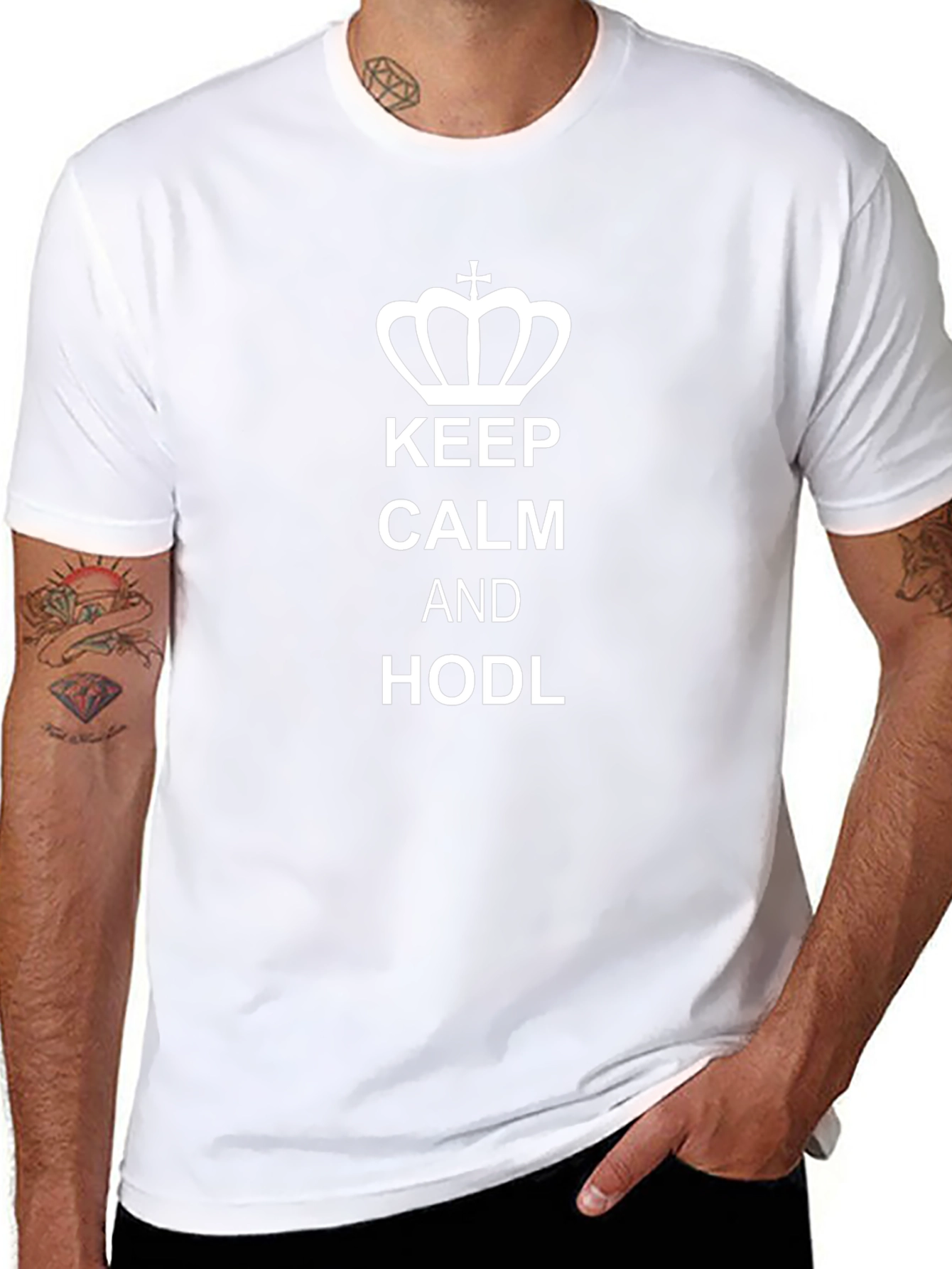 Keep Calm and HODL T-Shirt - Black
