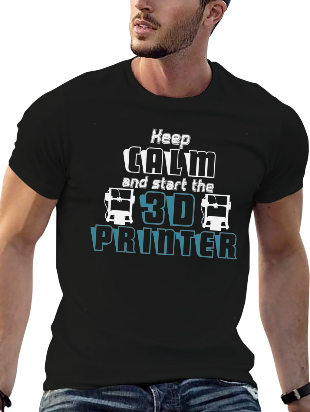 Keep Calm 3D Printer T-Shirt - Geeky Print