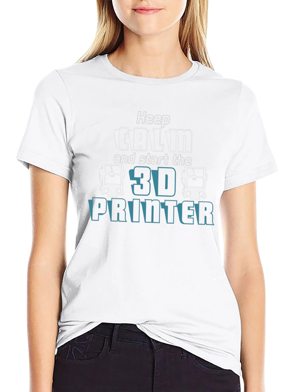 Keep Calm 3D Printer T-Shirt - Geeky Print