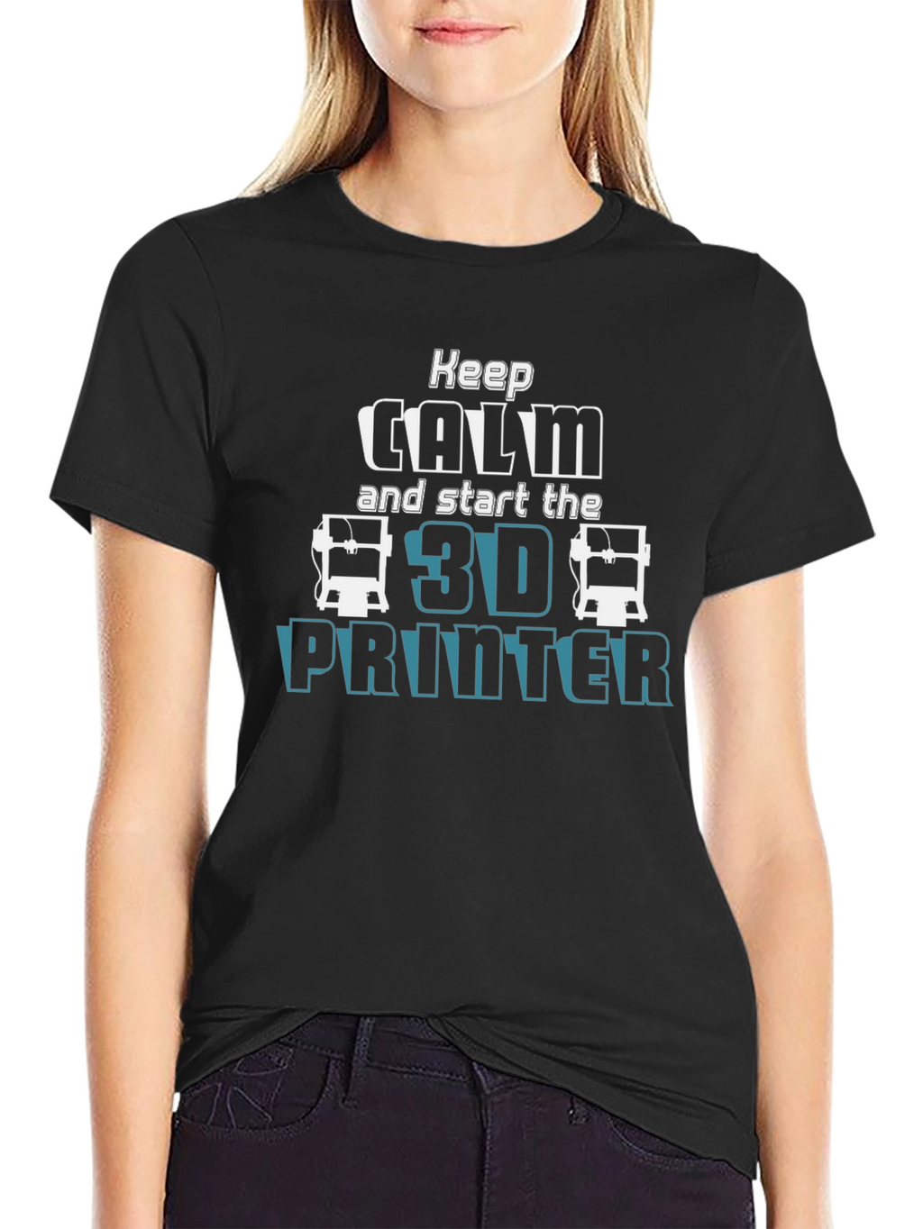 Keep Calm 3D Printer T-Shirt - Geeky Print