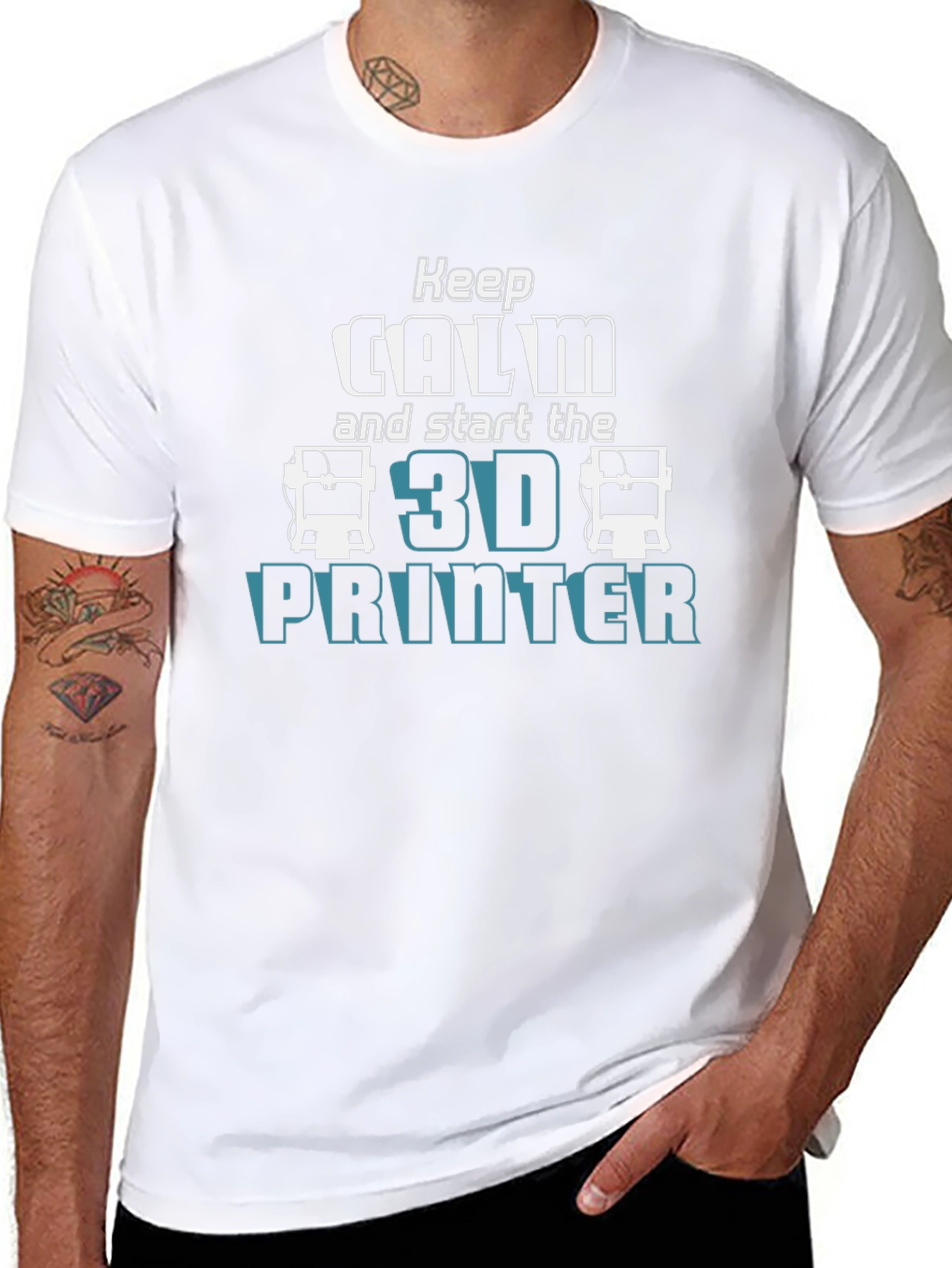 Keep Calm 3D Printer T-Shirt - Geeky Print