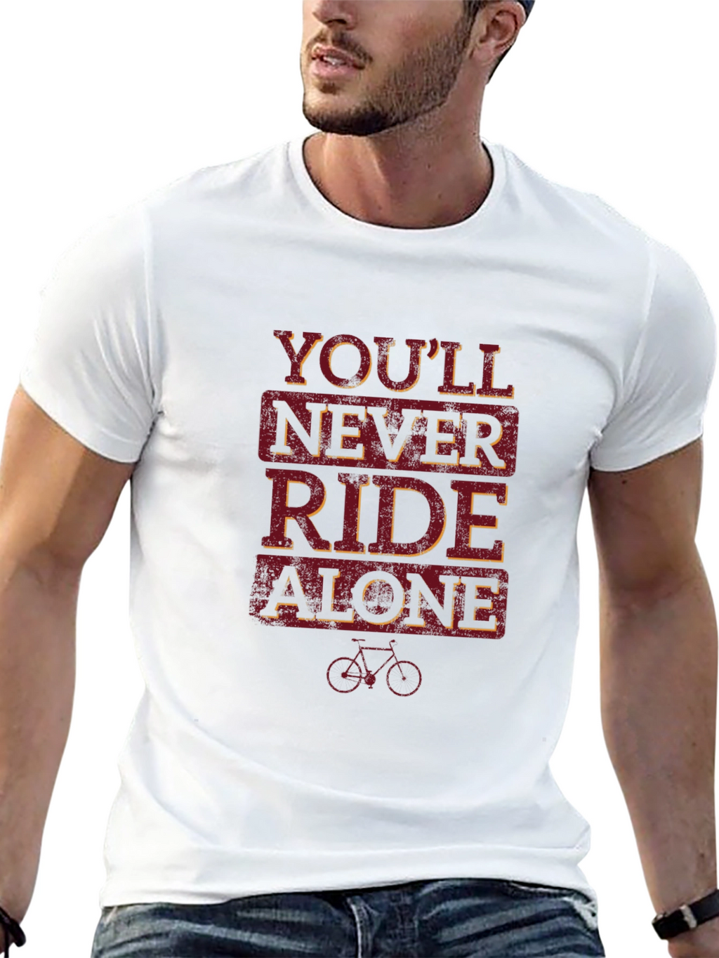 Youll Never Ride Alone Black Graphic Tee