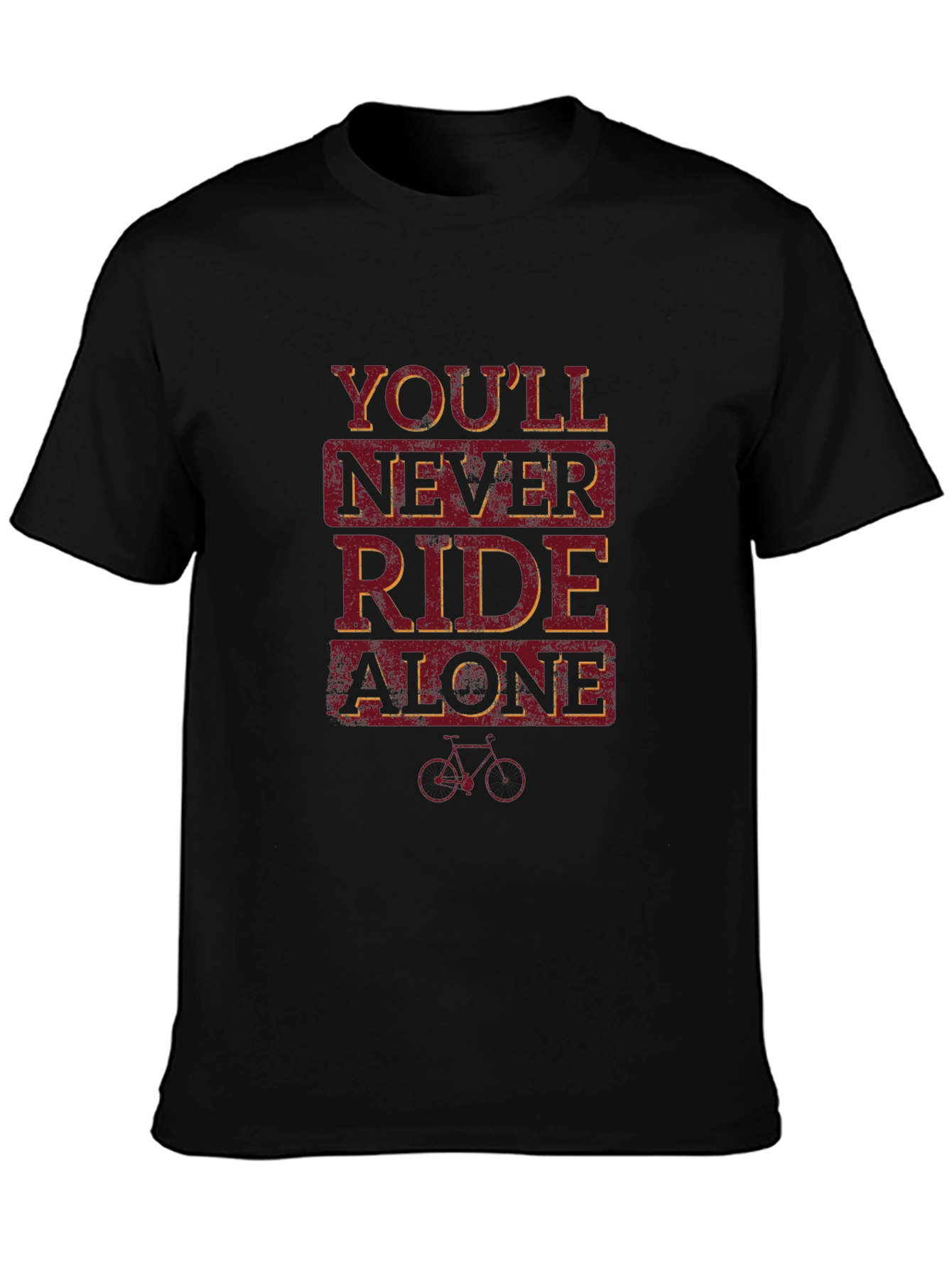Youll Never Ride Alone Black Graphic Tee