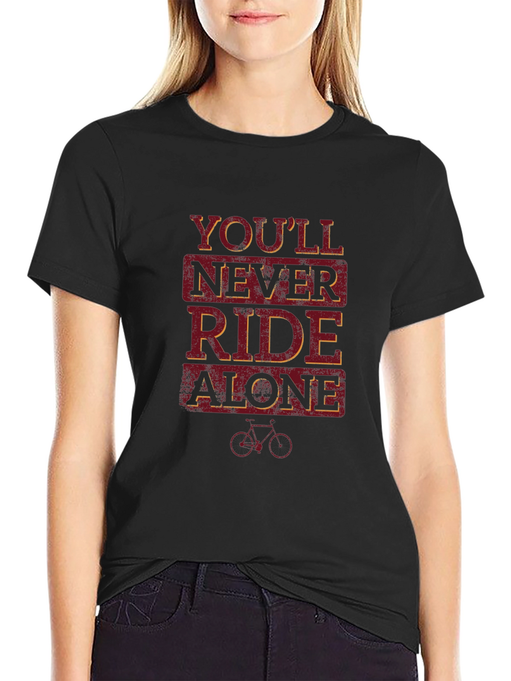 Youll Never Ride Alone Black Graphic Tee