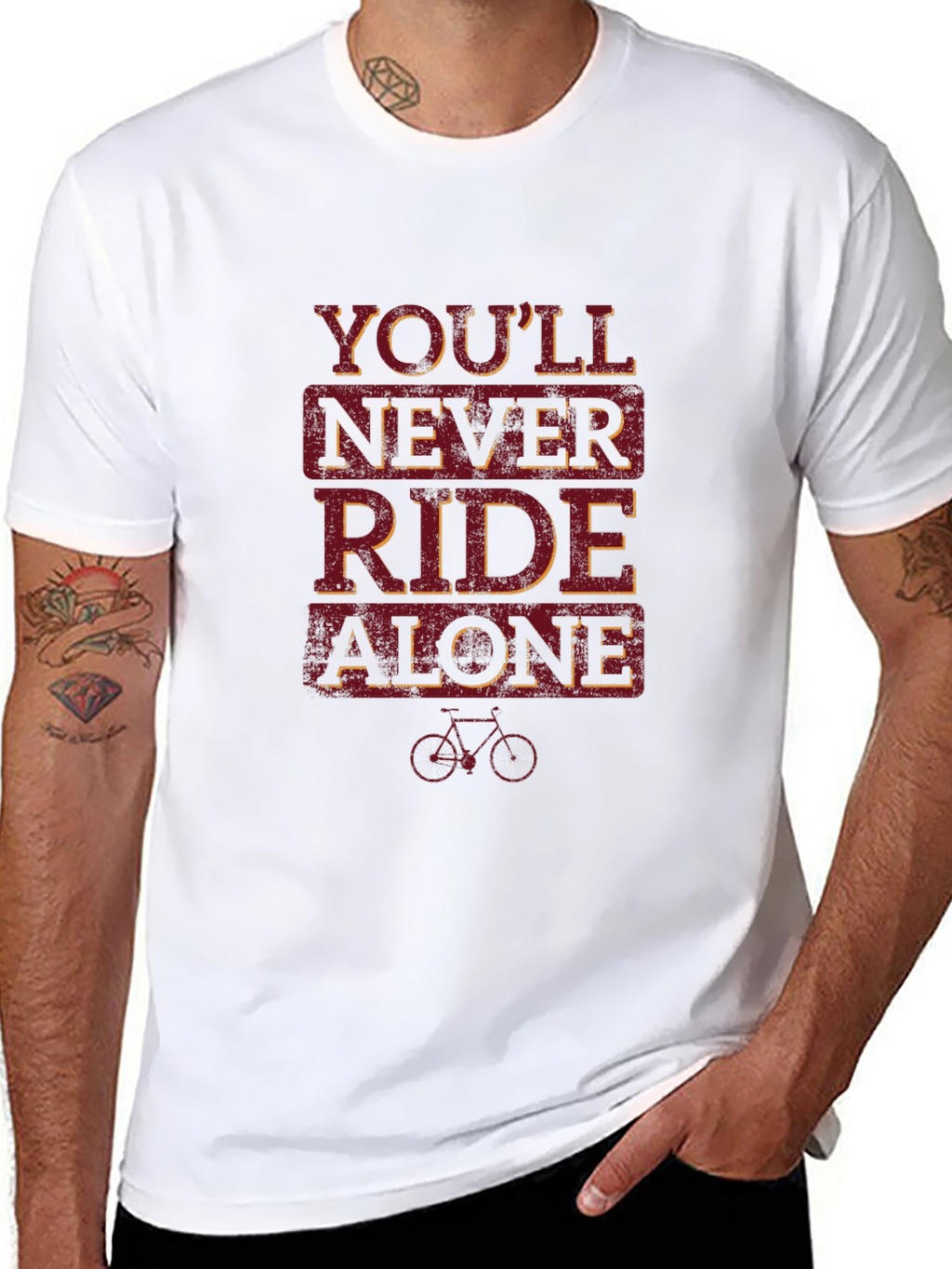 Youll Never Ride Alone Black Graphic Tee