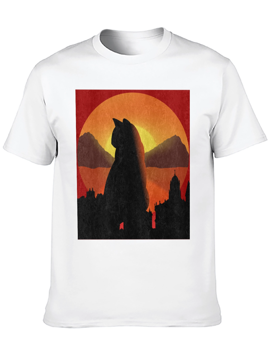 Cat Silhouette Sunset T-Shirt