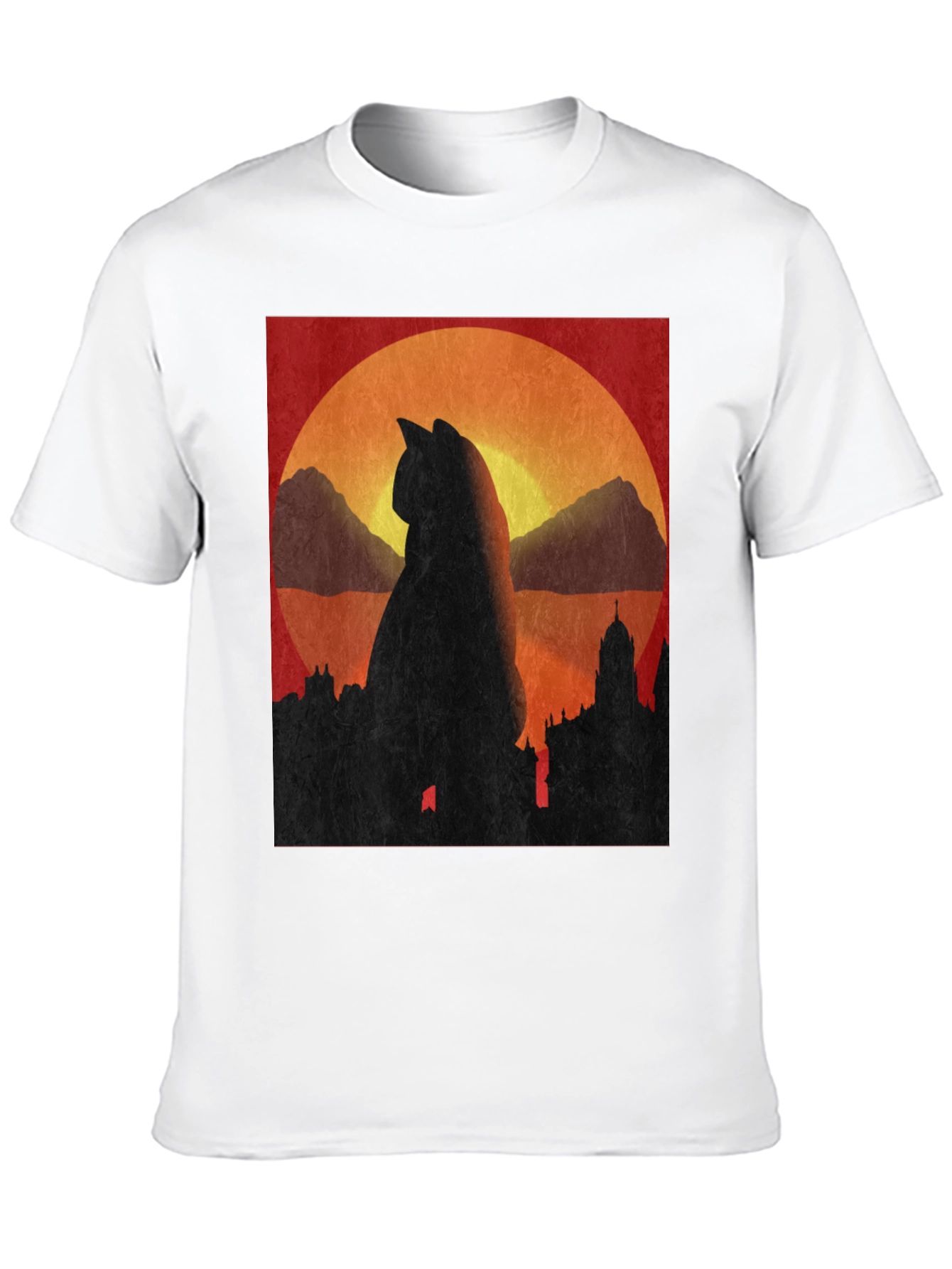 Cat Silhouette Sunset T-Shirt
