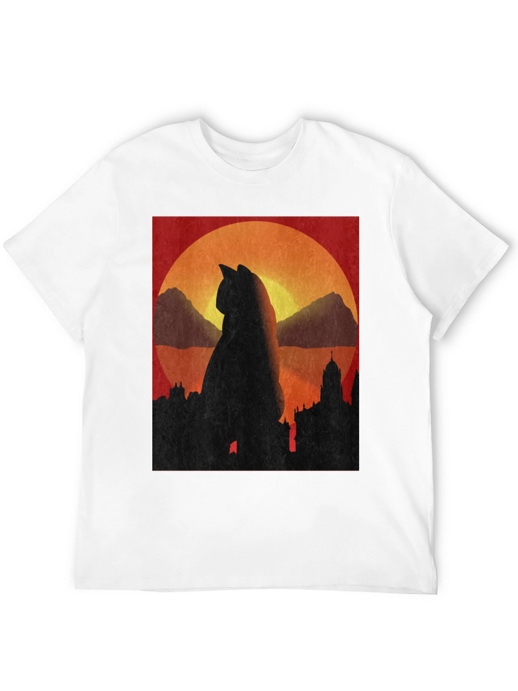 Cat Silhouette Sunset T-Shirt
