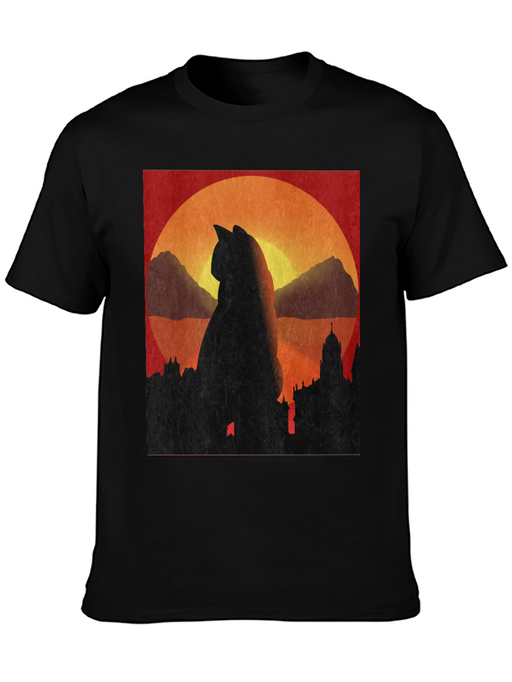Cat Silhouette Sunset T-Shirt