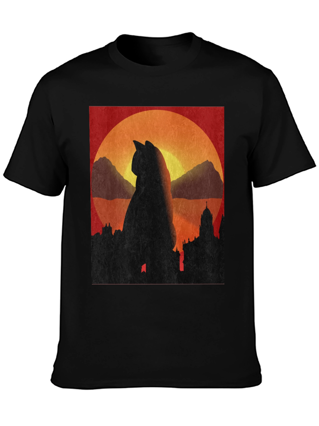 Cat Silhouette Sunset T-Shirt