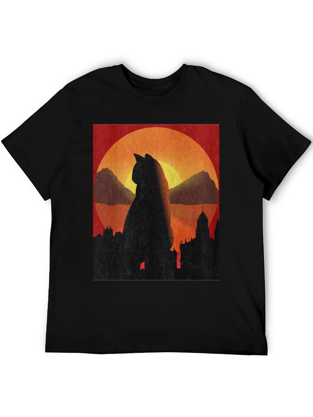 Cat Silhouette Sunset T-Shirt