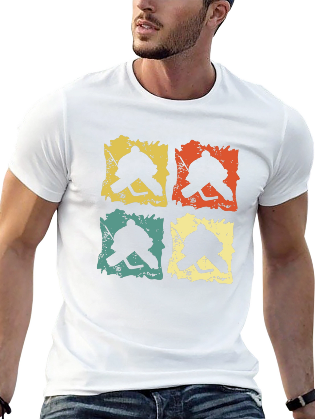 Retro Hockey Goalie T-Shirt