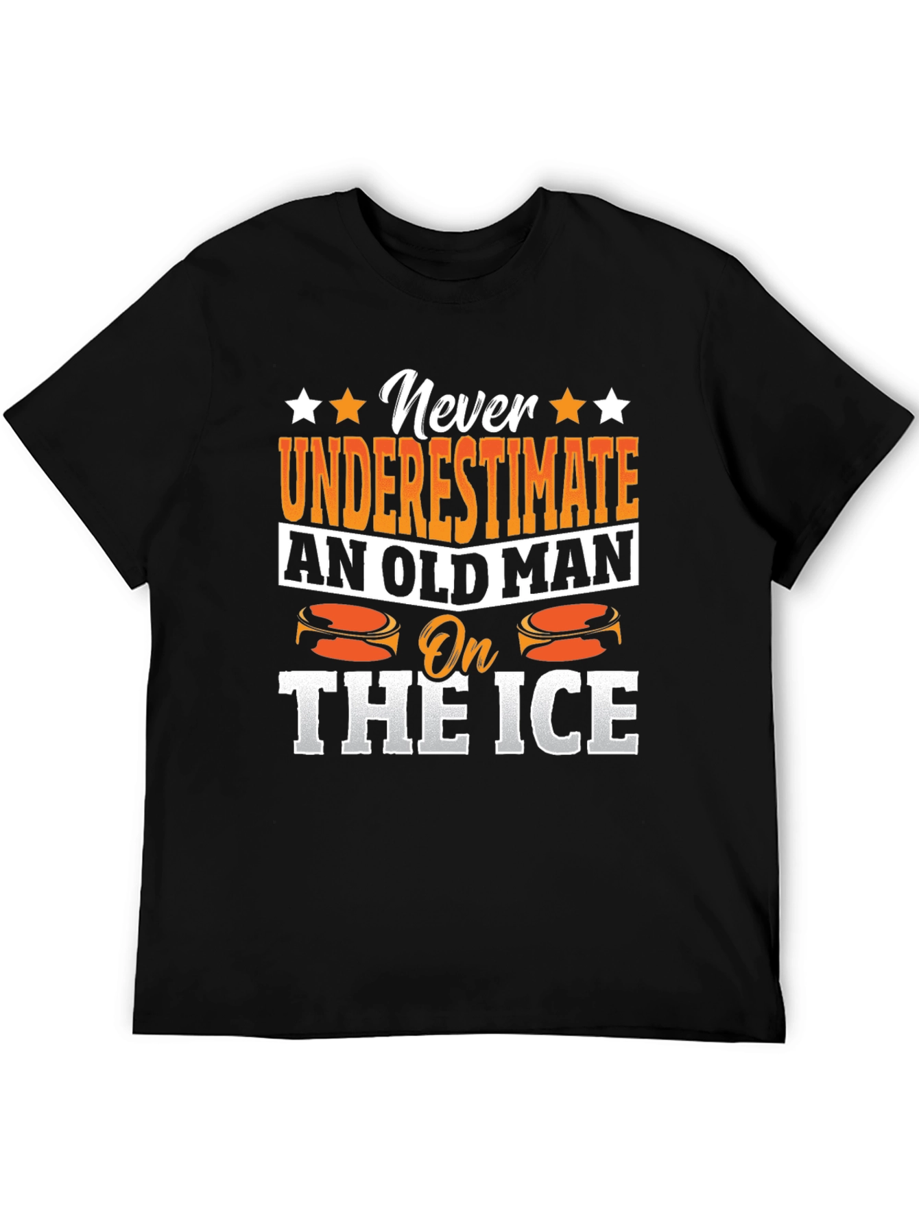 Never Underestimate Old Man On The Ice T-Shirt