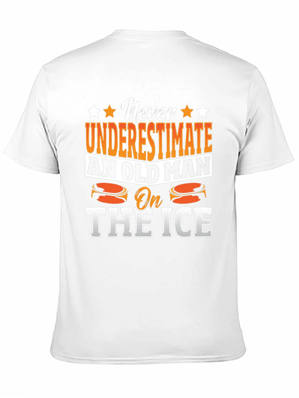 Never Underestimate Old Man On The Ice T-Shirt