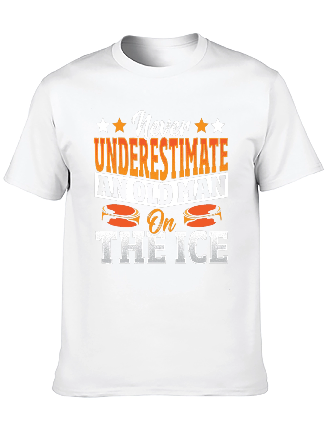 Never Underestimate Old Man On The Ice T-Shirt