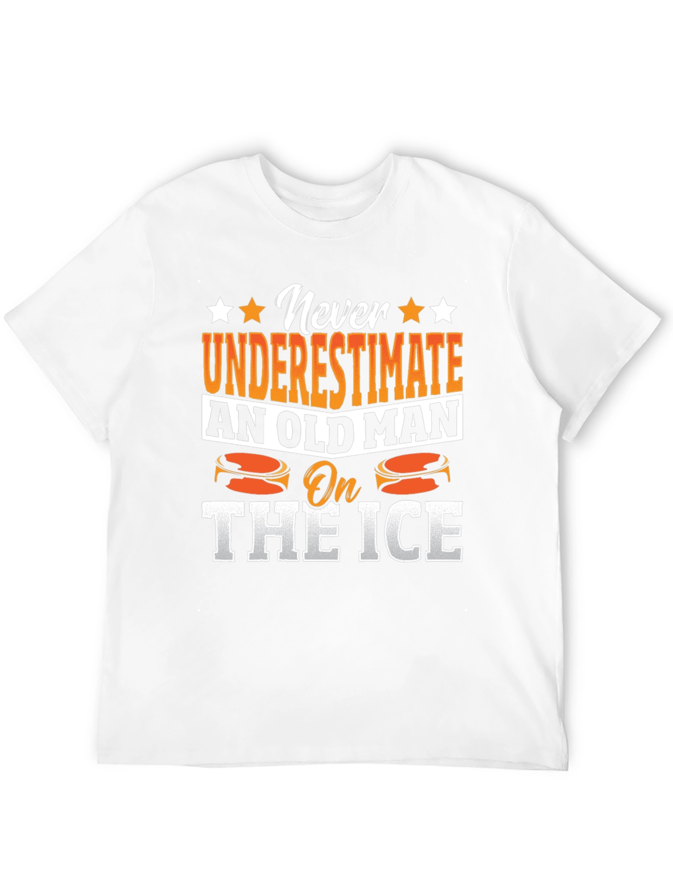 Never Underestimate Old Man On The Ice T-Shirt