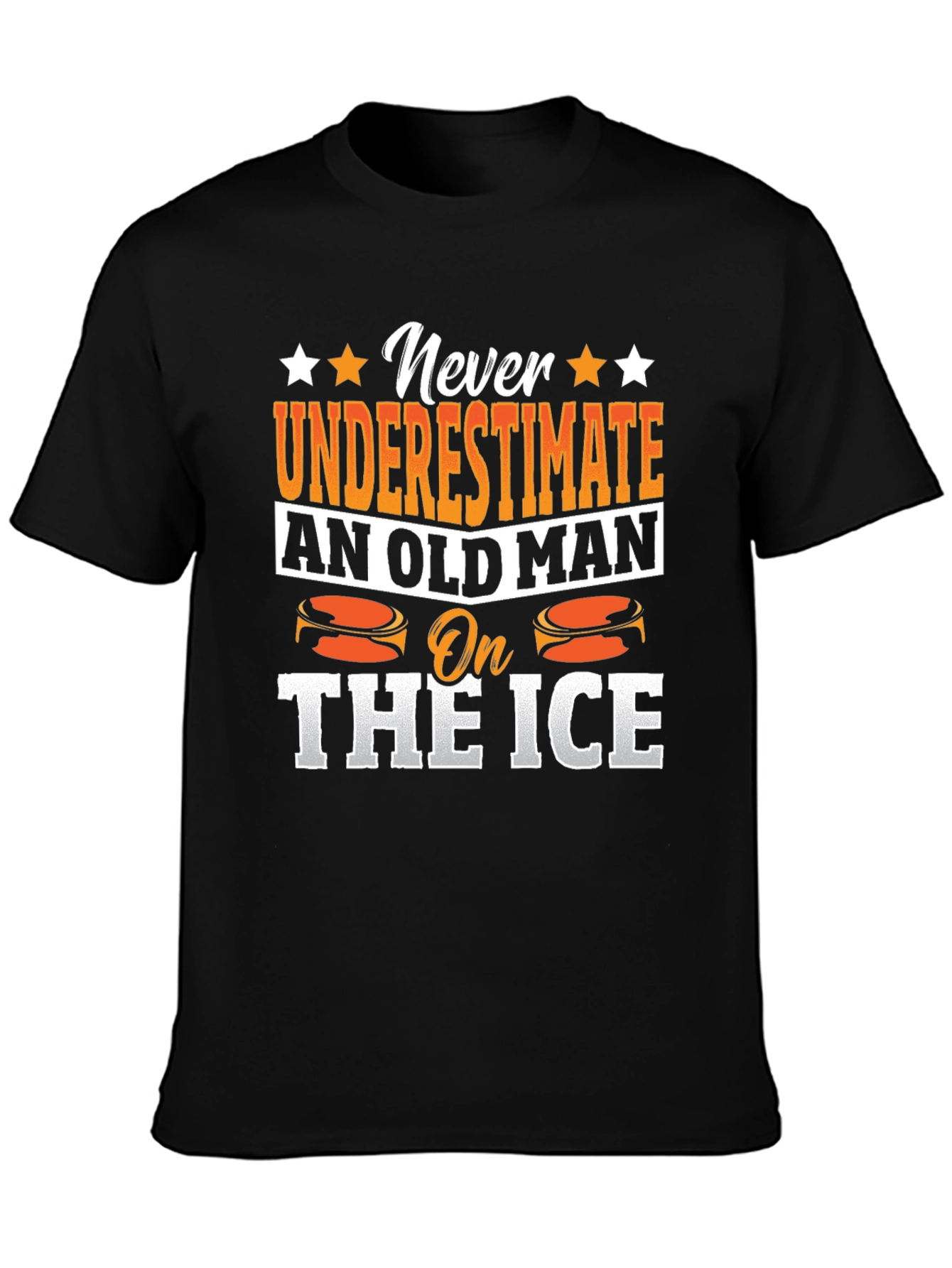 Never Underestimate Old Man On The Ice T-Shirt