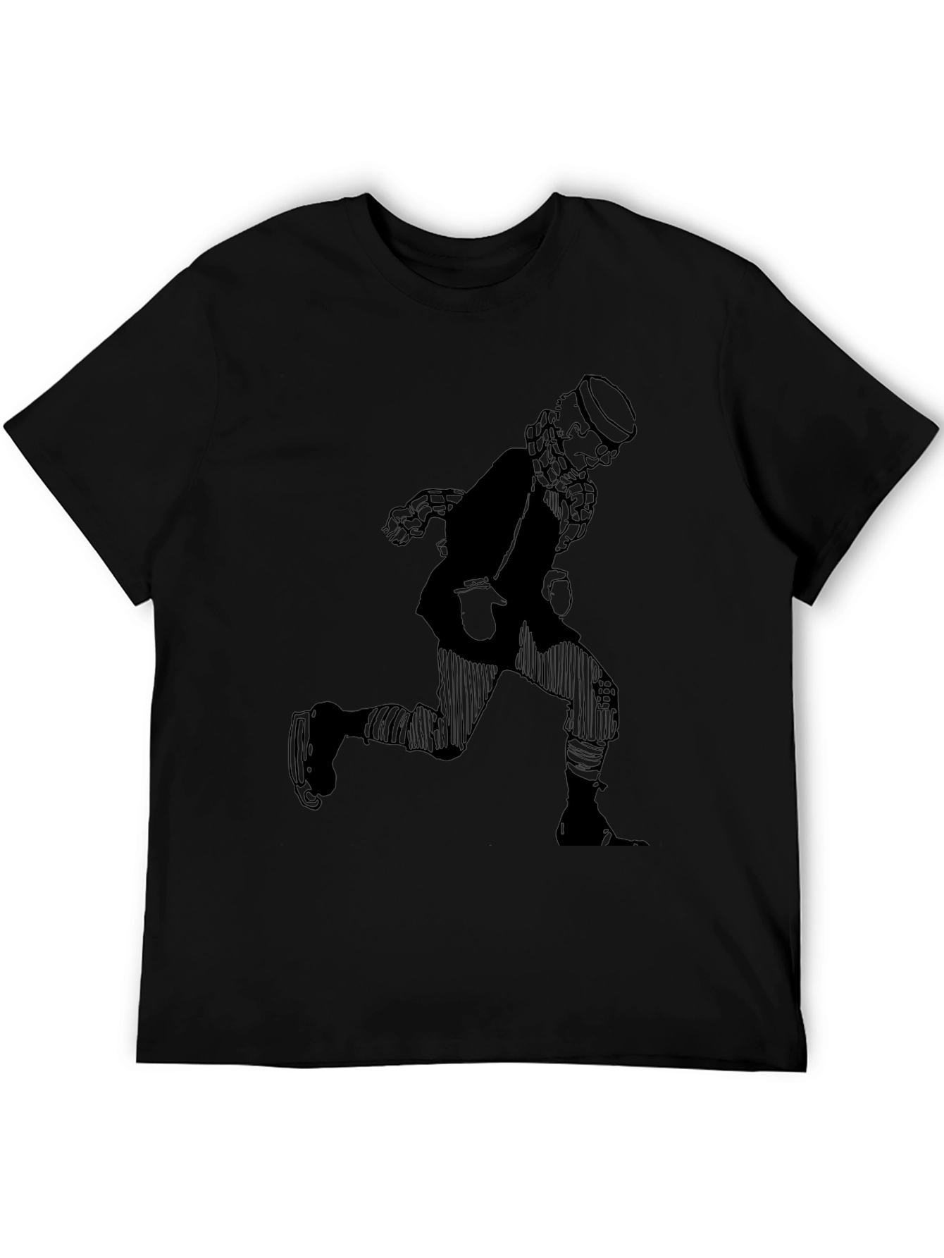 Retro Cartoon Skater T-Shirt - Black Graphic Tee