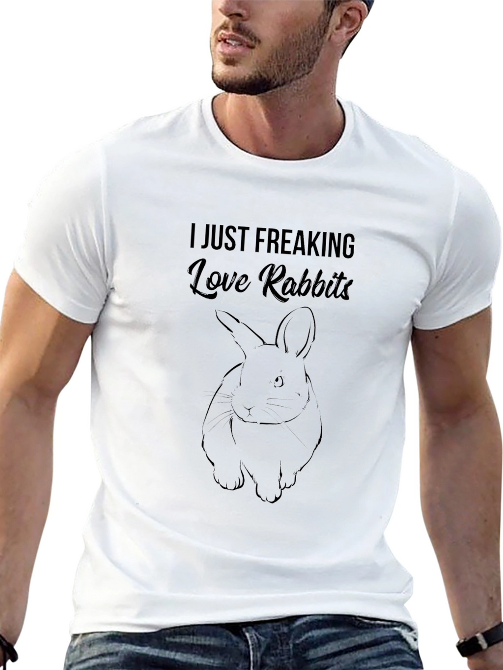 I Just Freaking Love Rabbits Graphic Tee