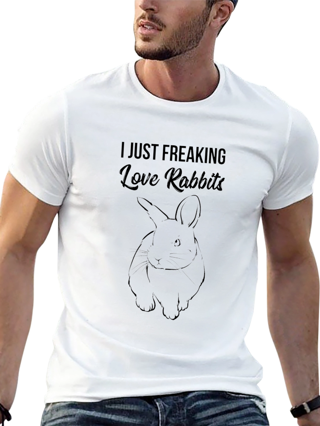 I Just Freaking Love Rabbits Graphic Tee