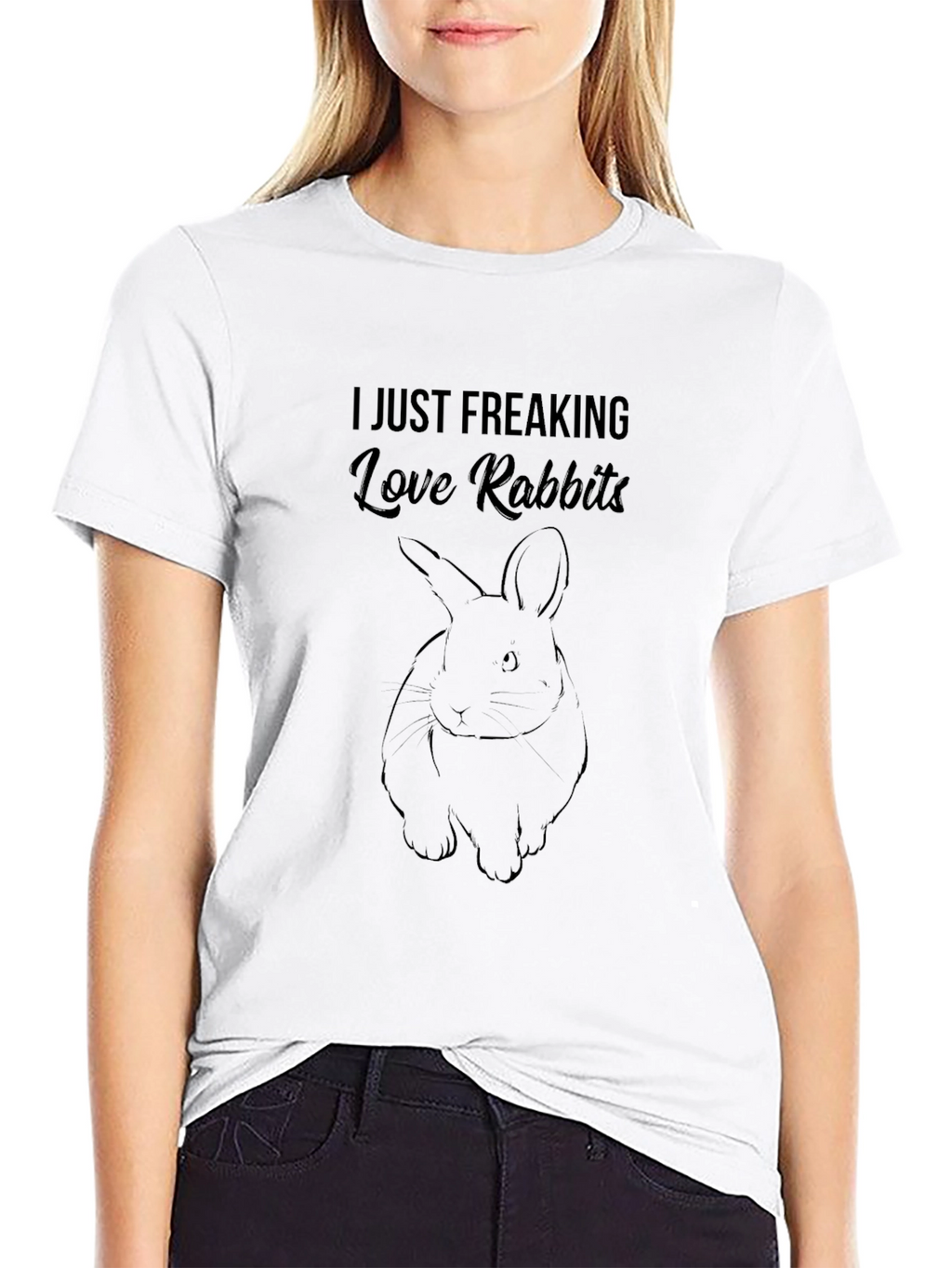 I Just Freaking Love Rabbits Graphic Tee