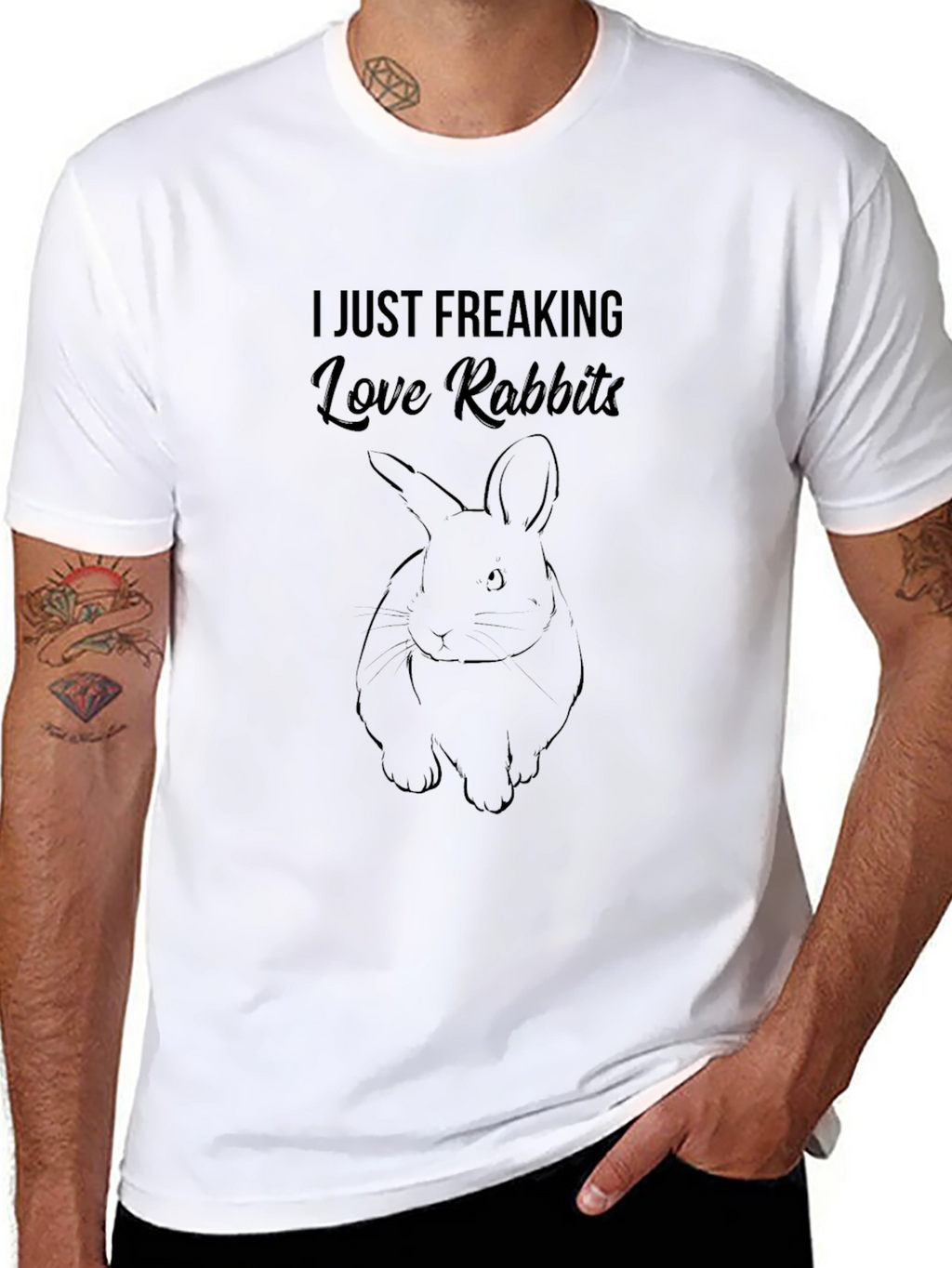 I Just Freaking Love Rabbits Graphic Tee