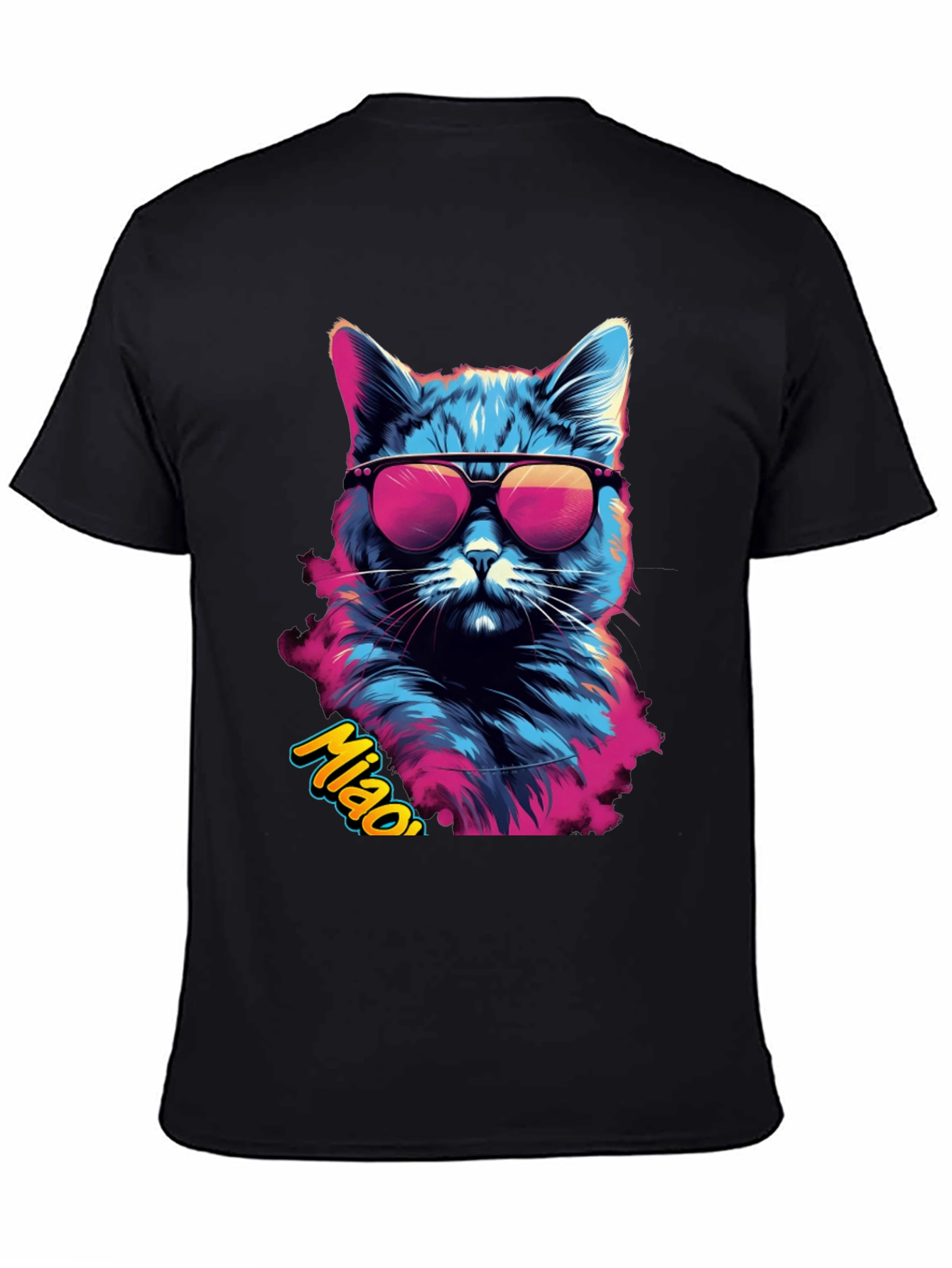 Cool Cat Graphic Tee - Mens Black T-Shirt