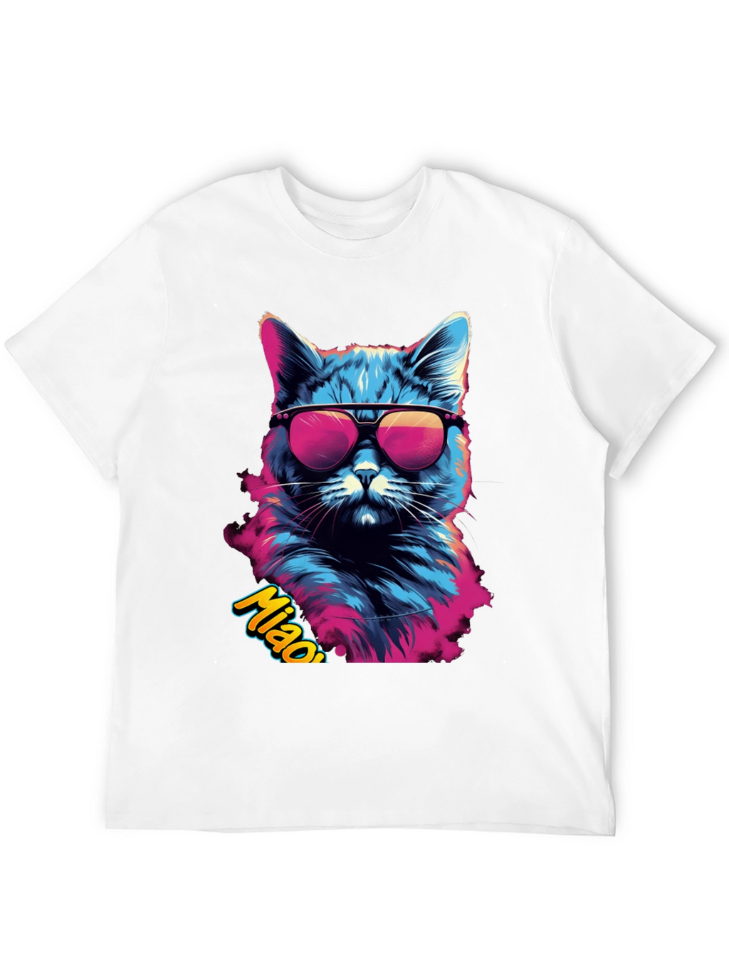 Cool Cat Graphic Tee - Mens Black T-Shirt