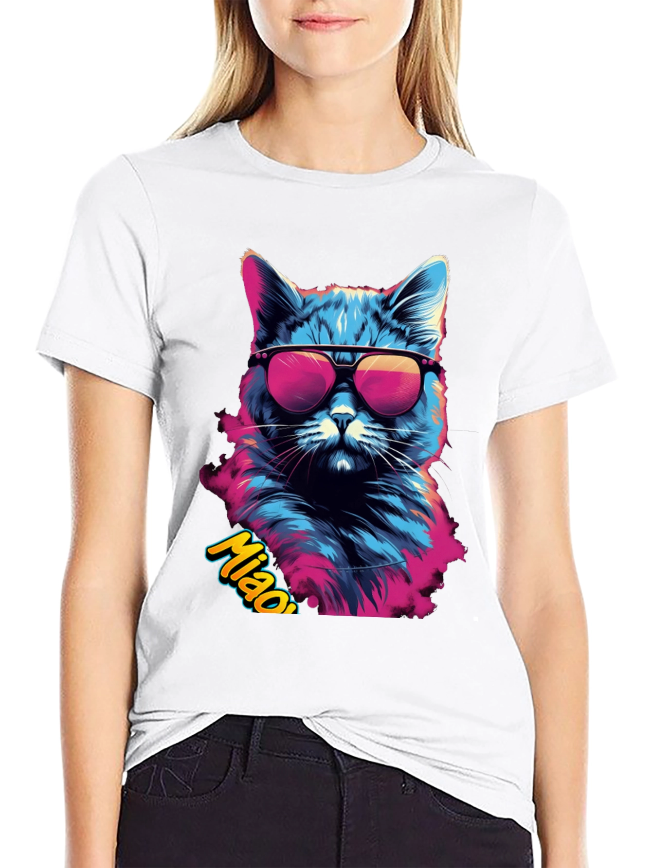 Cool Cat Graphic Tee - Mens Black T-Shirt