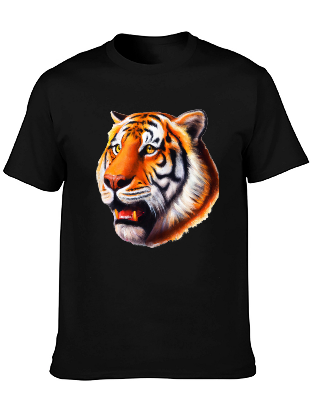 Tiger Graphic Tee - Bold Animal Print Black T-Shirt