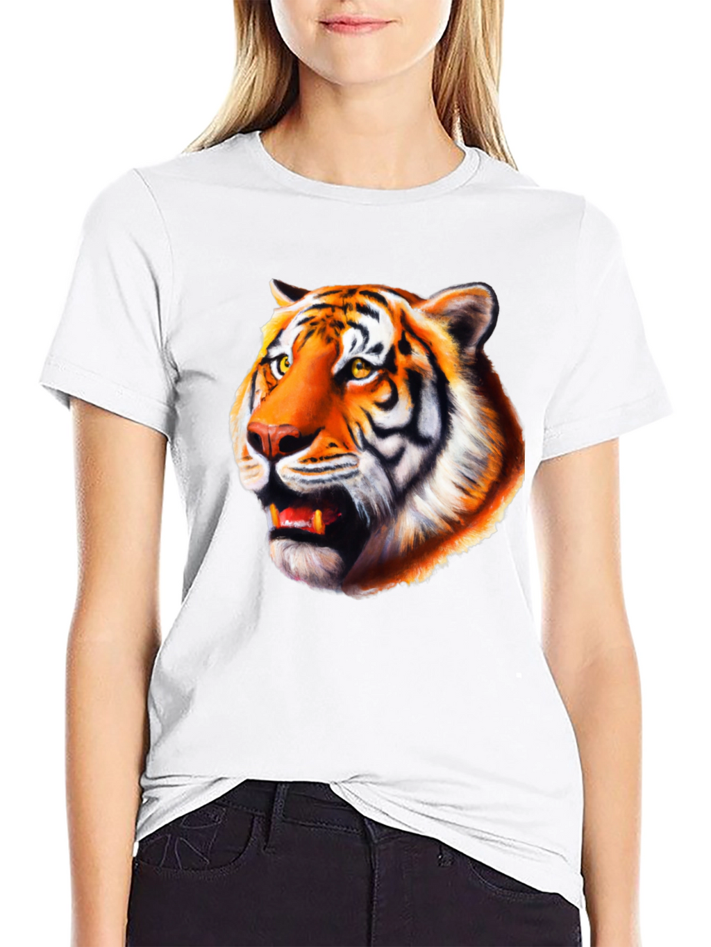 Tiger Graphic Tee - Bold Animal Print Black T-Shirt