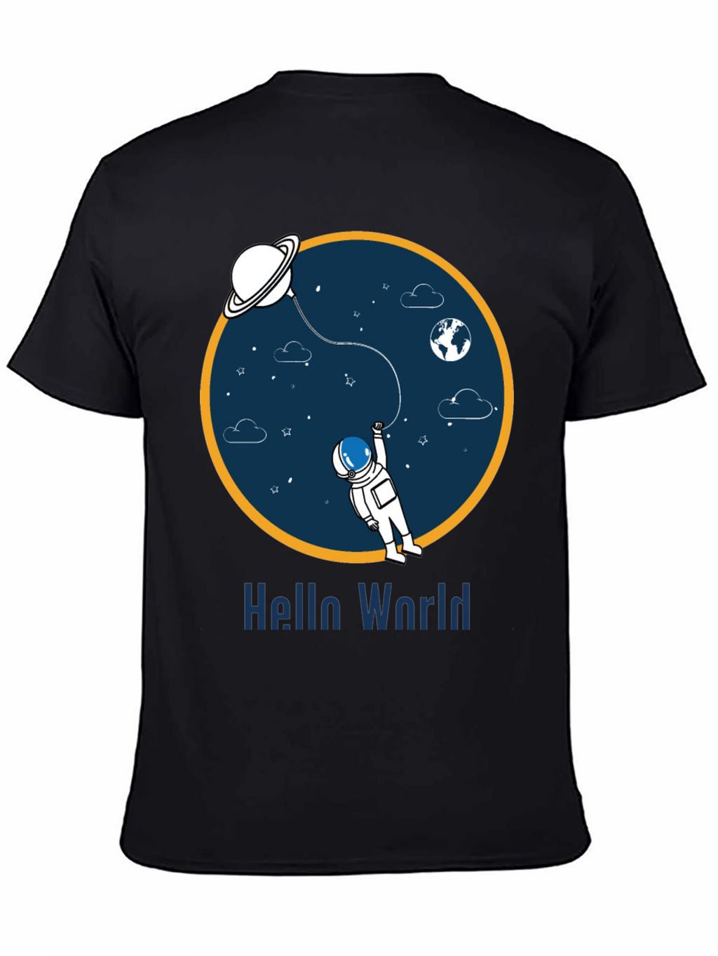 Astronaut Hello World Graphic T-Shirt