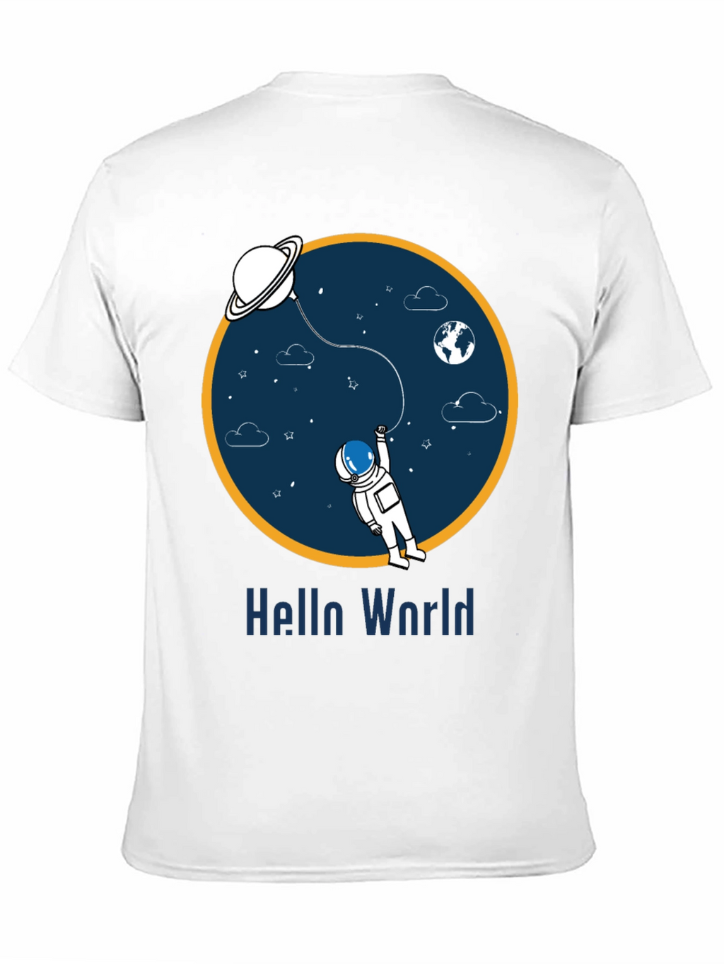 Astronaut Hello World Graphic T-Shirt