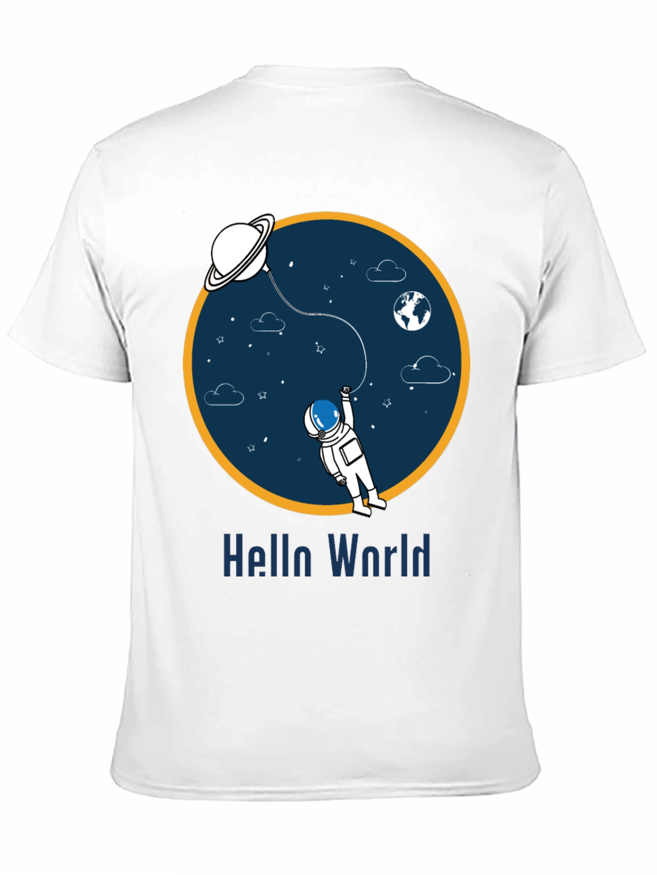Astronaut Hello World Graphic T-Shirt
