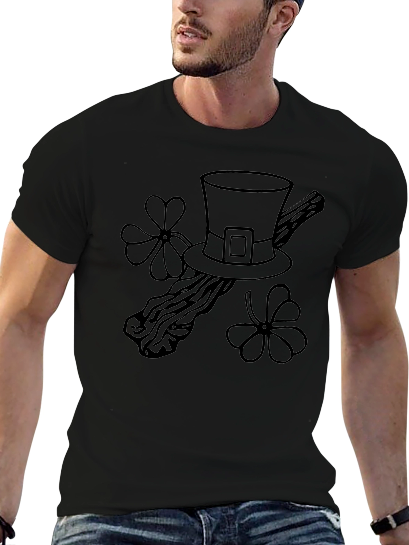 St. Patricks Day Hat & Clover Tee
