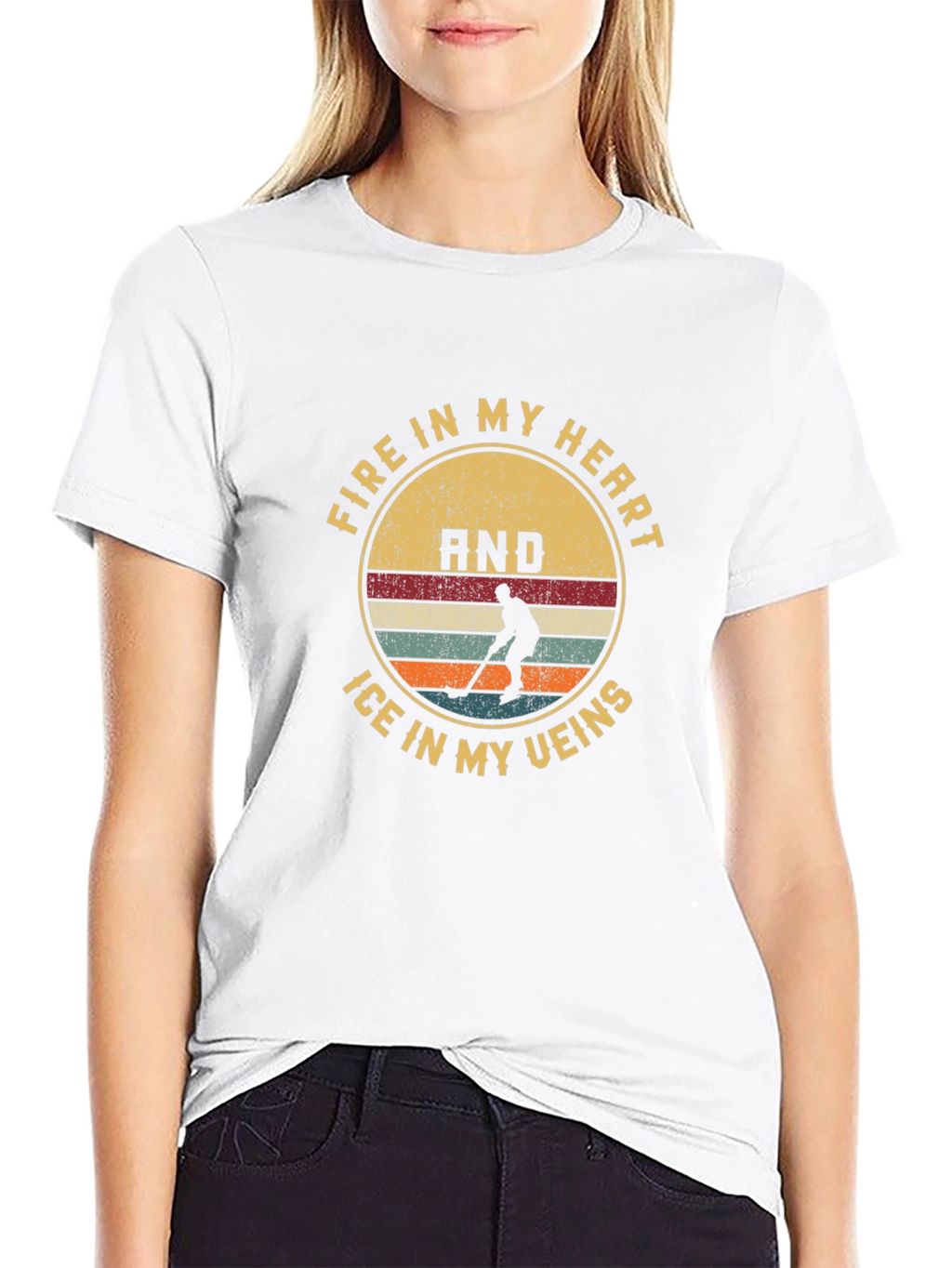 Hockey Fire and Ice Graphic Tee