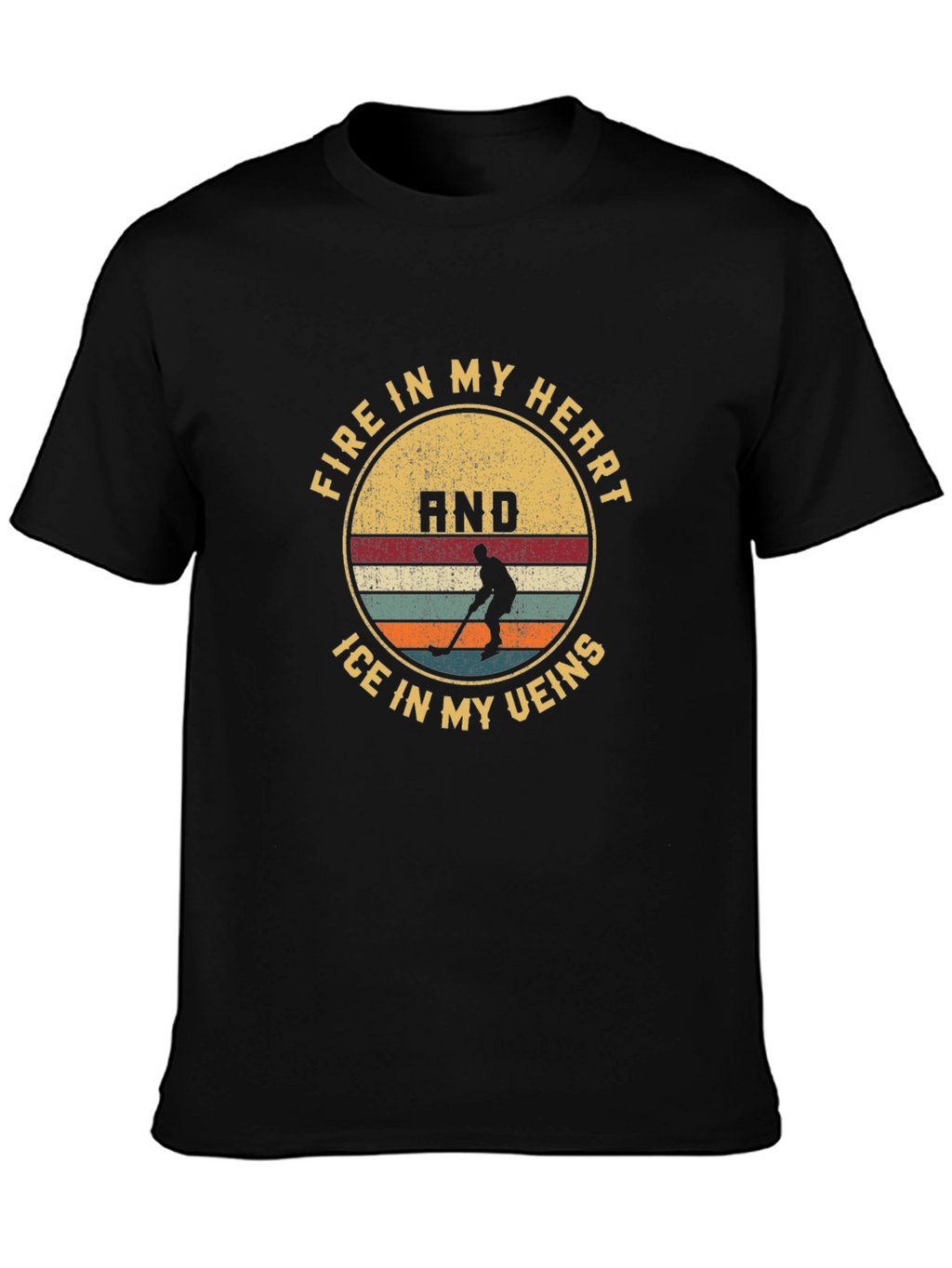 Hockey Fire and Ice Graphic Tee