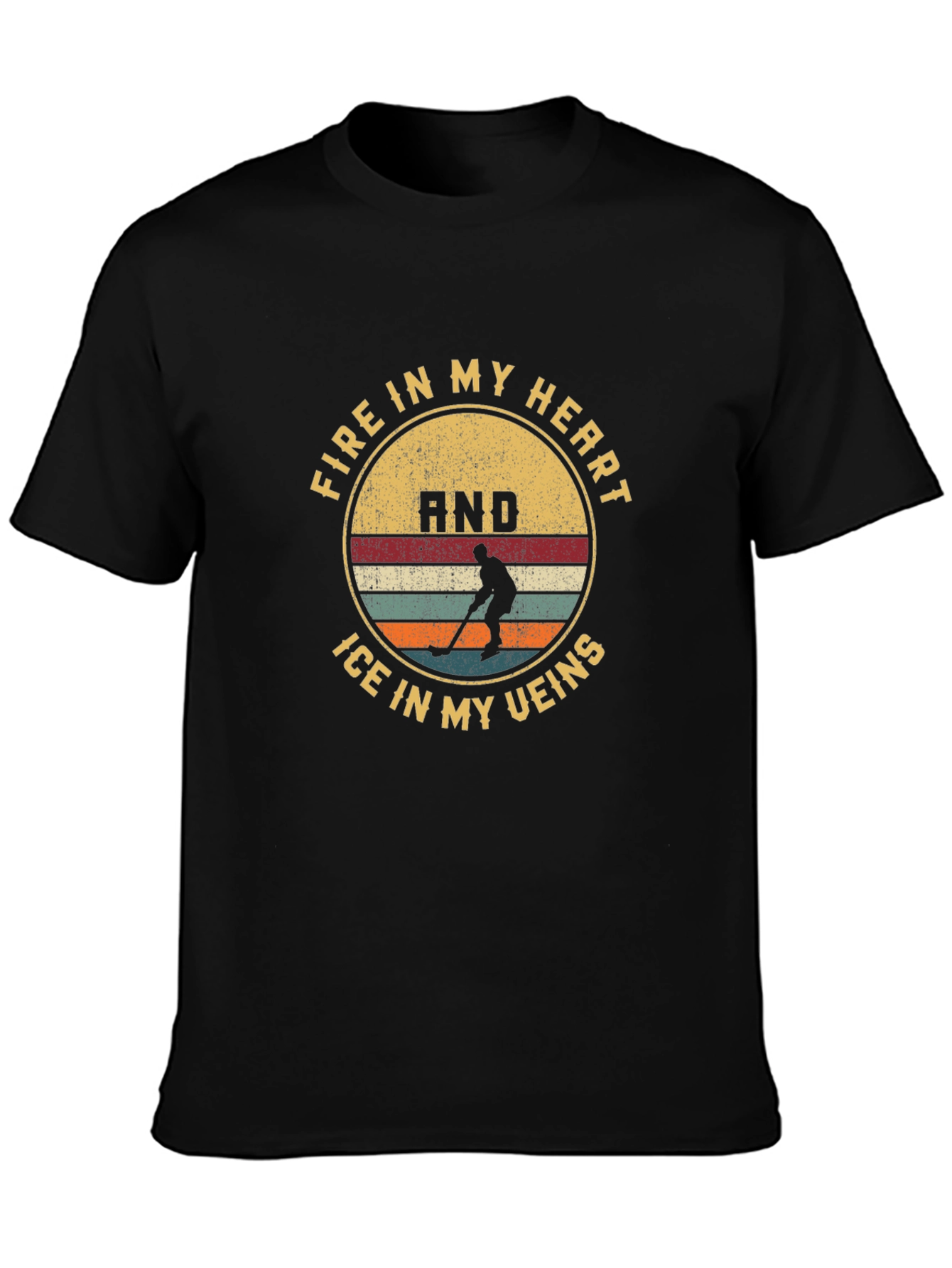 Hockey Fire and Ice Graphic Tee