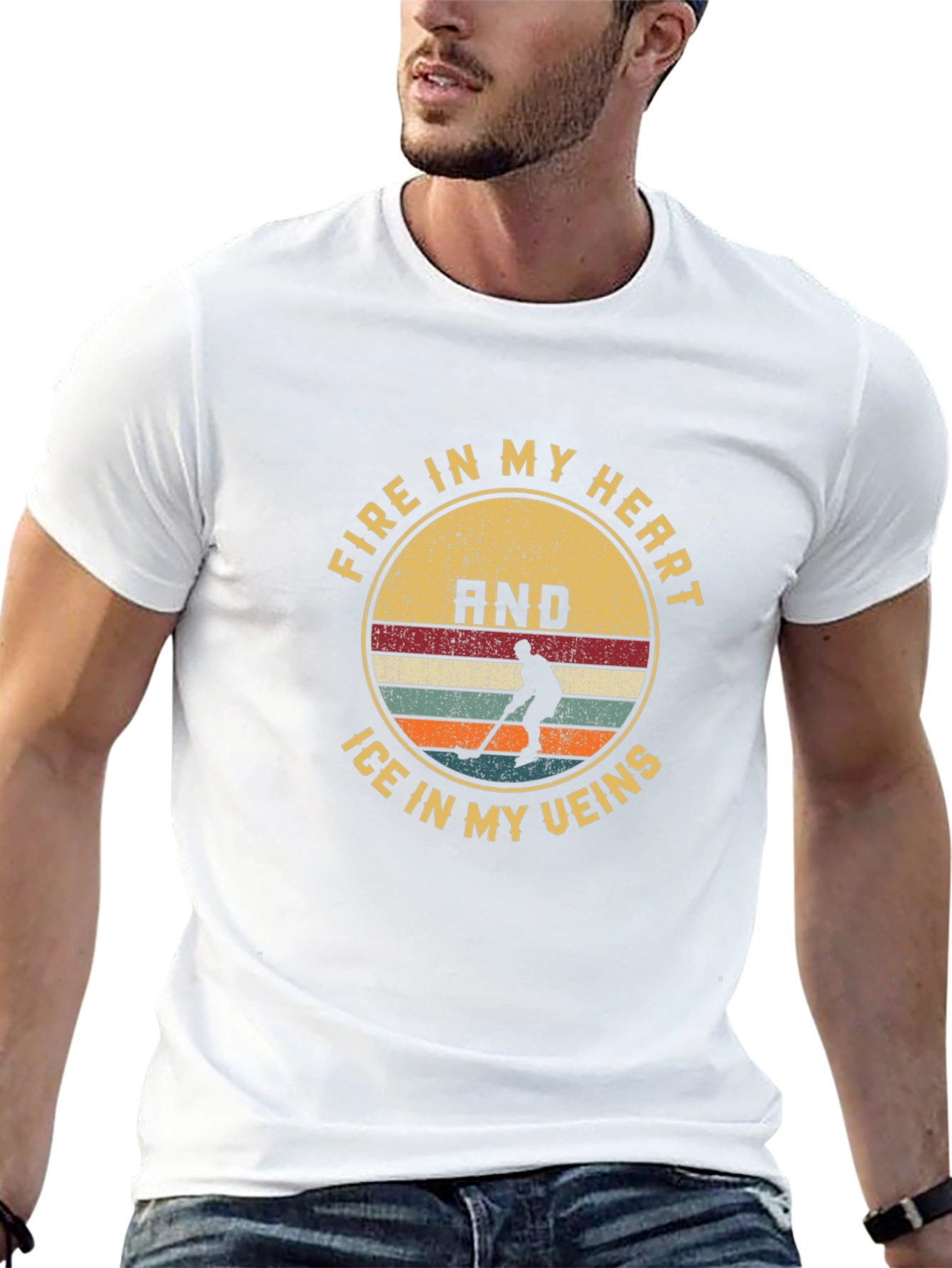 Hockey Fire and Ice Graphic Tee